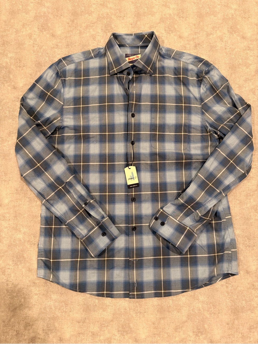 johnnie-O Blue Plaid Button-Down Shirt
